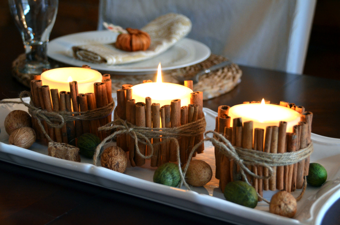 Декор свечей на День Благодарения